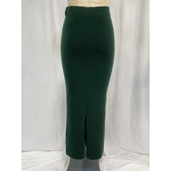 Lapointe Green Merino Wool Slim Maxi Skirt Size M - Picture 3 of 5